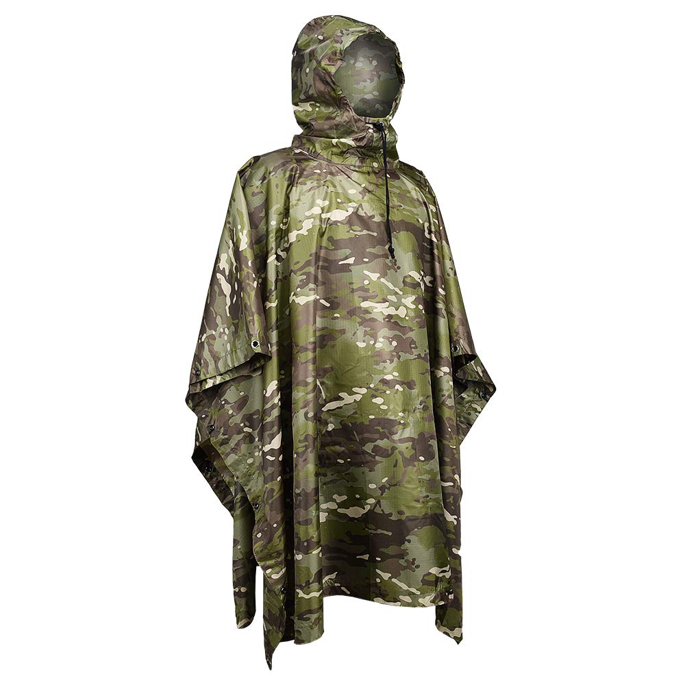 Outdoor Hunting Prints - 通気性のあるタクティカルカモフラージュレインコート,防水ポンチョ,アウトドアギア,ジャングルハイキング,ハンティングアクセサリー,ハリースーツ,旅行