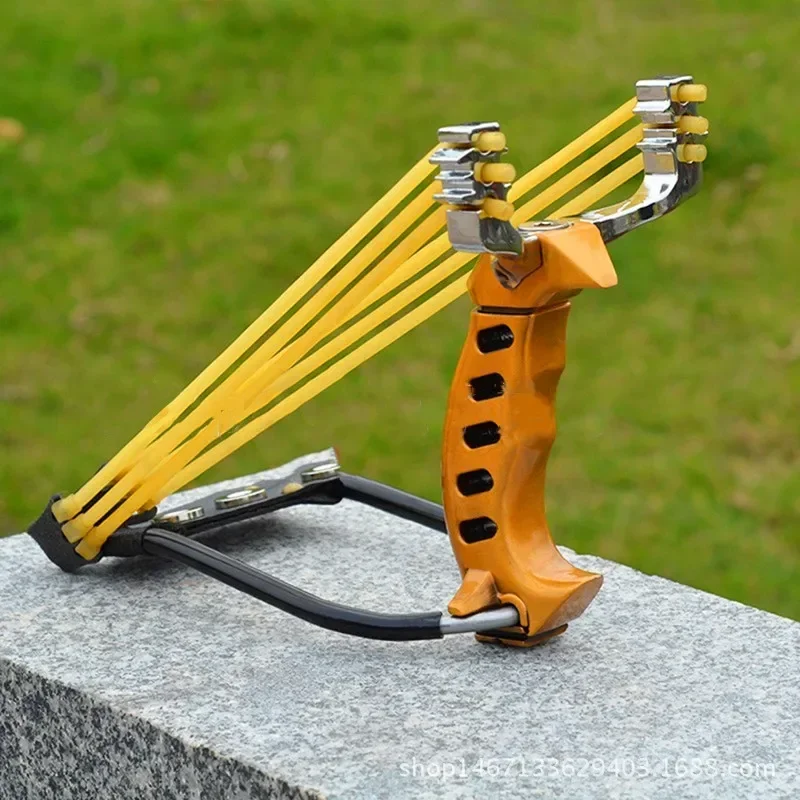 Outdoor Hunting Launcher - 手首のサポート,輪ゴム,パチンコ,伝統的な金属の屋外ハンティングカタパルト