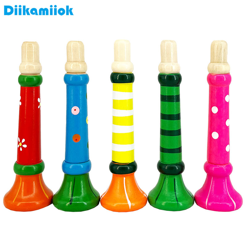 Game Call Whistle - 木製トランペット子供のおもちゃホーンホイッスル楽器子供のための早期教育モンテッソーリおもちゃサウンドトレーニングゲーム
