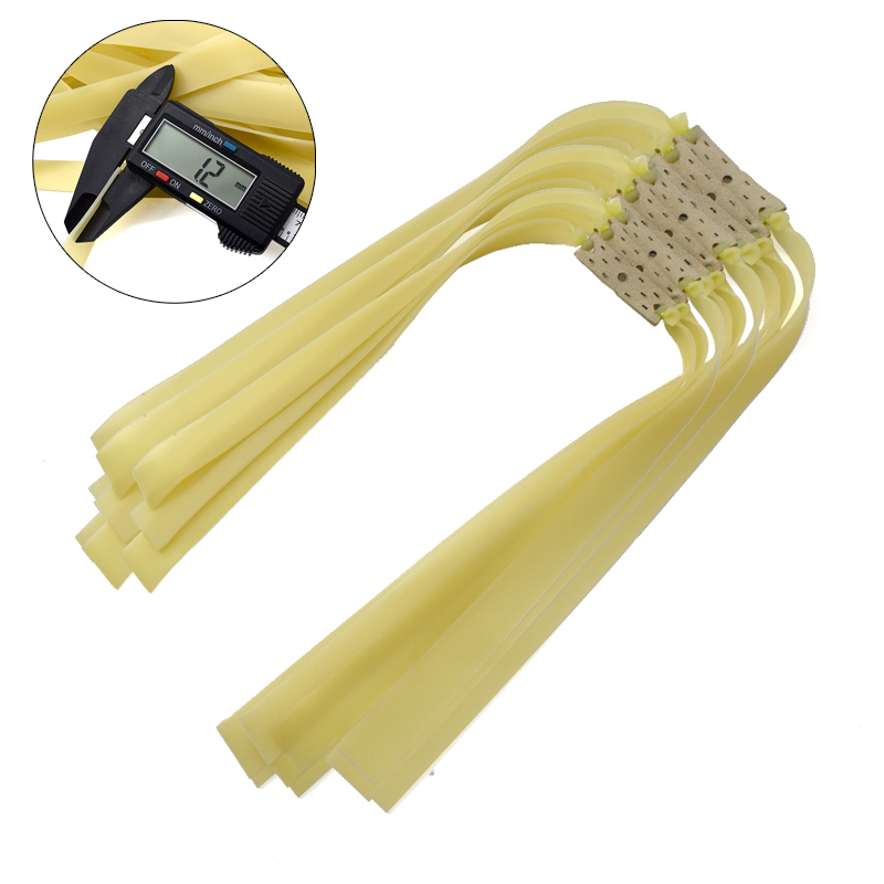 Outdoor Hunting Launcher - 1.2 ミリメートル高迅速に 1/3/6 個パチンコ狩猟強力なフラットゴムバンド高弾性屋外カタパルト射撃アクセサリー
