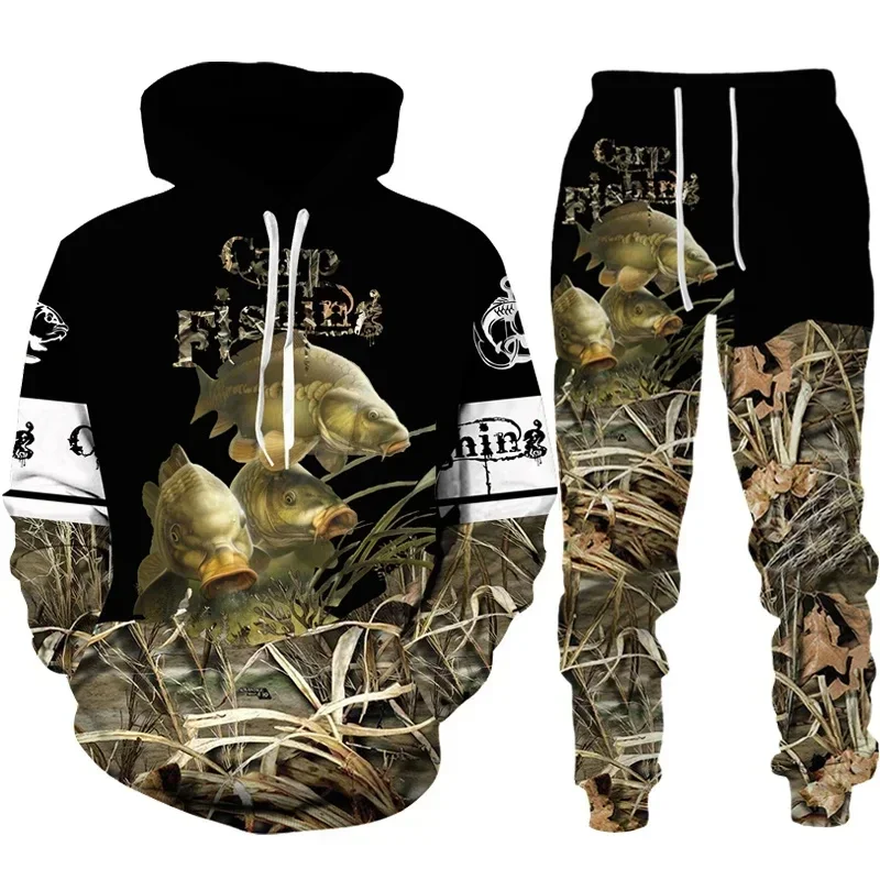 クールな鯉釣り 3D プリントユニセックスパーカー/スーツ原 - Outdoor Hunting Hoodie のレビューと価格