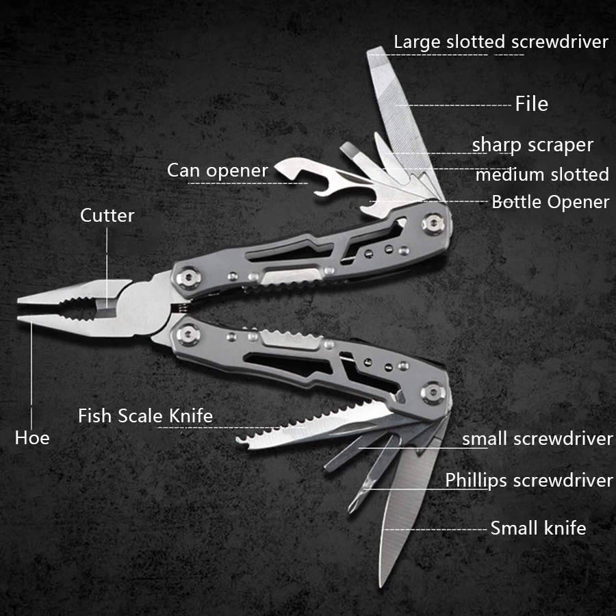 折りたたみマルチツールポケットナイフプライヤーミニポータブル - Hunting Knife Outdoor のレビューと価格