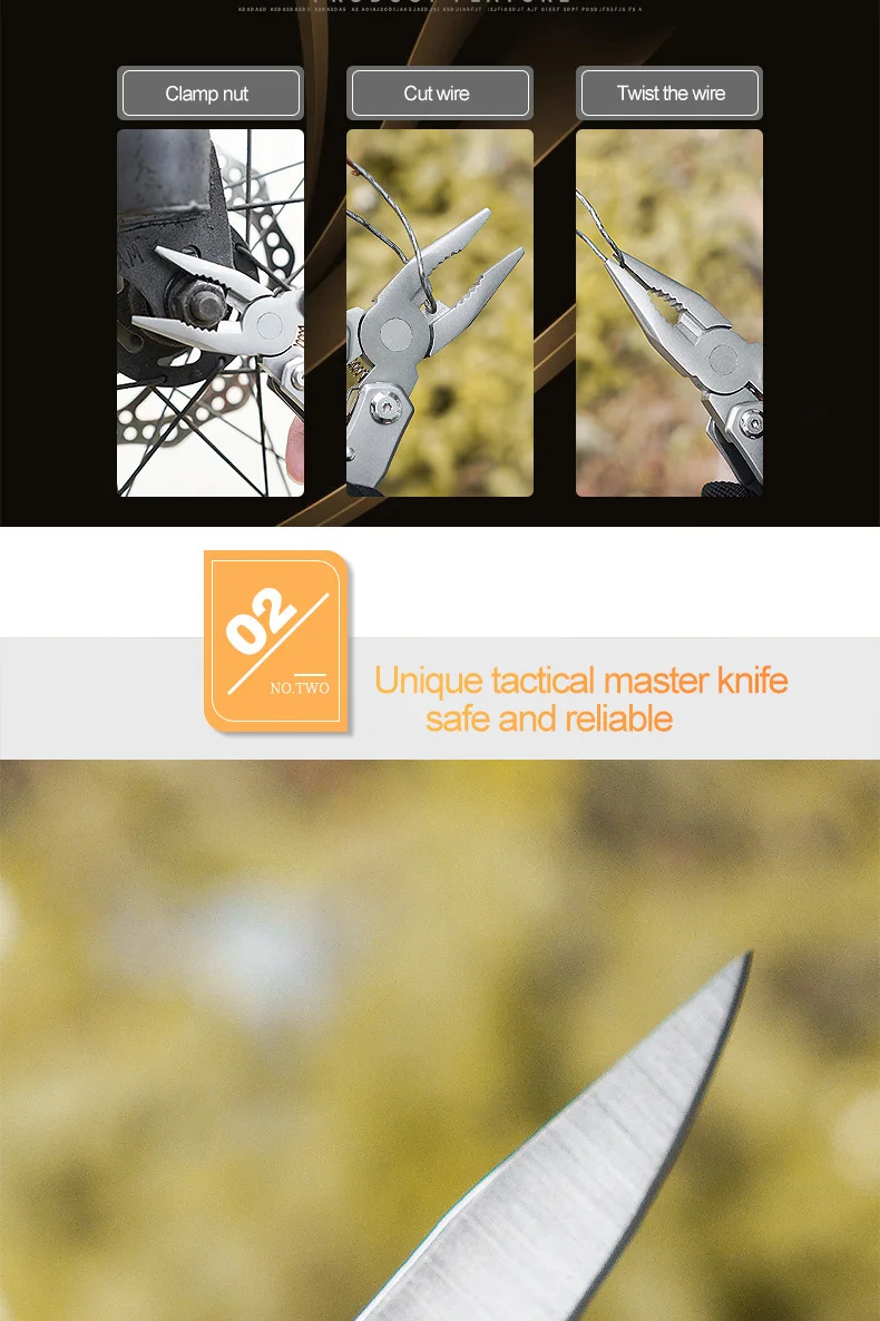 折りたたみマルチツールポケットナイフプライヤーミニポータブル - Hunting Knife Outdoor のレビューと価格
