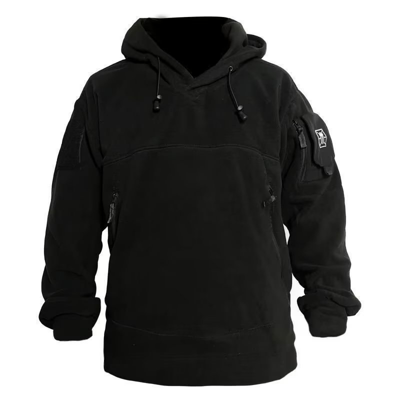 男性の冬の熱フリース屋外狩猟ジッパー軍事戦術ジャケットフード - Outdoor Hunting Hoodie のレビューと価格