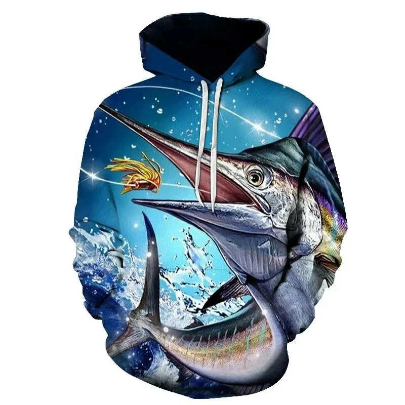 新しい3Dプリント鯉釣り柄パーカー アウトドアフィッシング用 - Outdoor Hunting Hoodie のレビューと価格