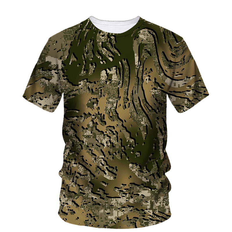 男性用Tシャツ,半袖,ラウンドネック,カジュアル,アウトドア - Outdoor Hunting Graphic Tees のレビューと価格