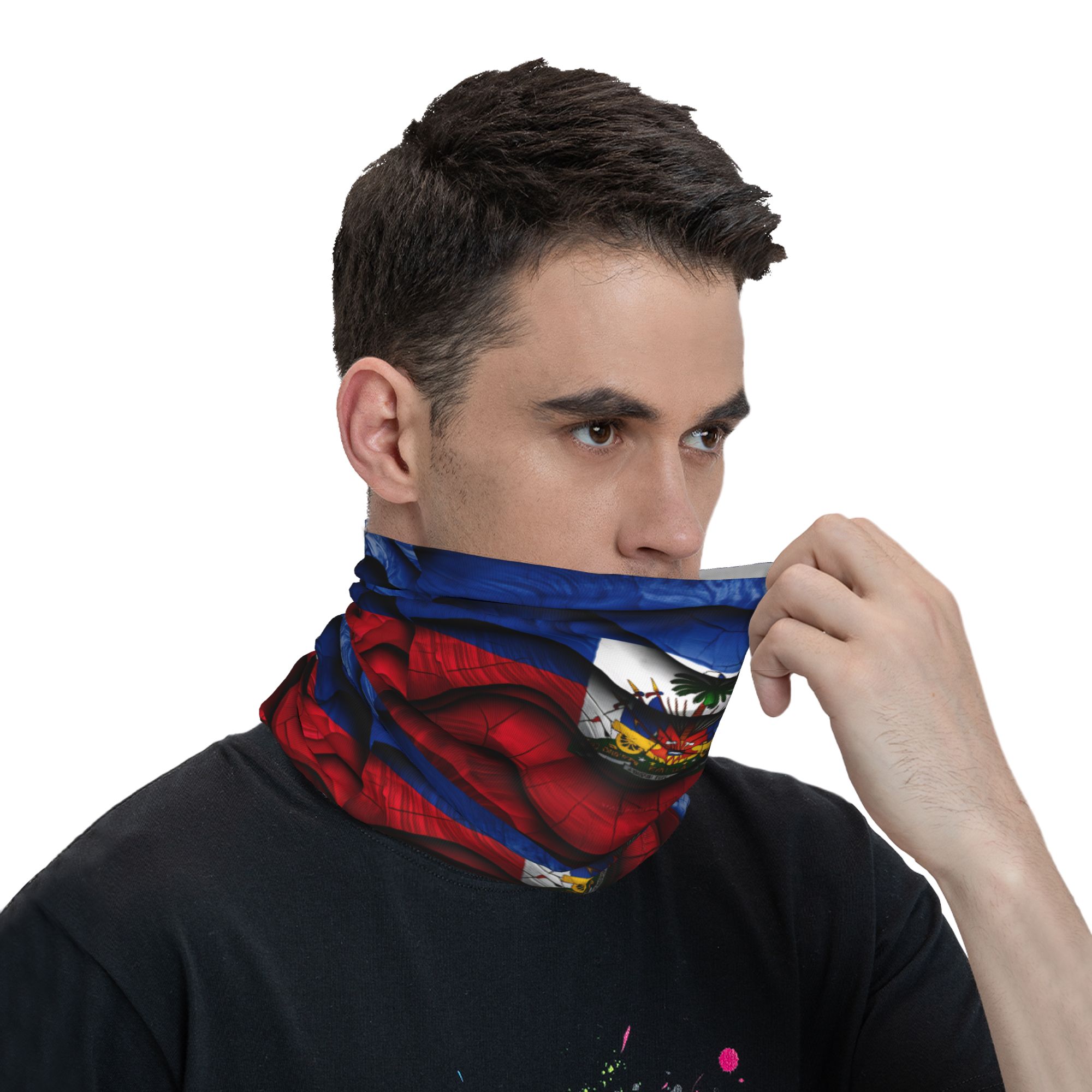 ハイチ国旗バラクラバ狩猟釣り戦術マスクユニセックス y2k  - Outdoor Hunting Prints のレビューと価格