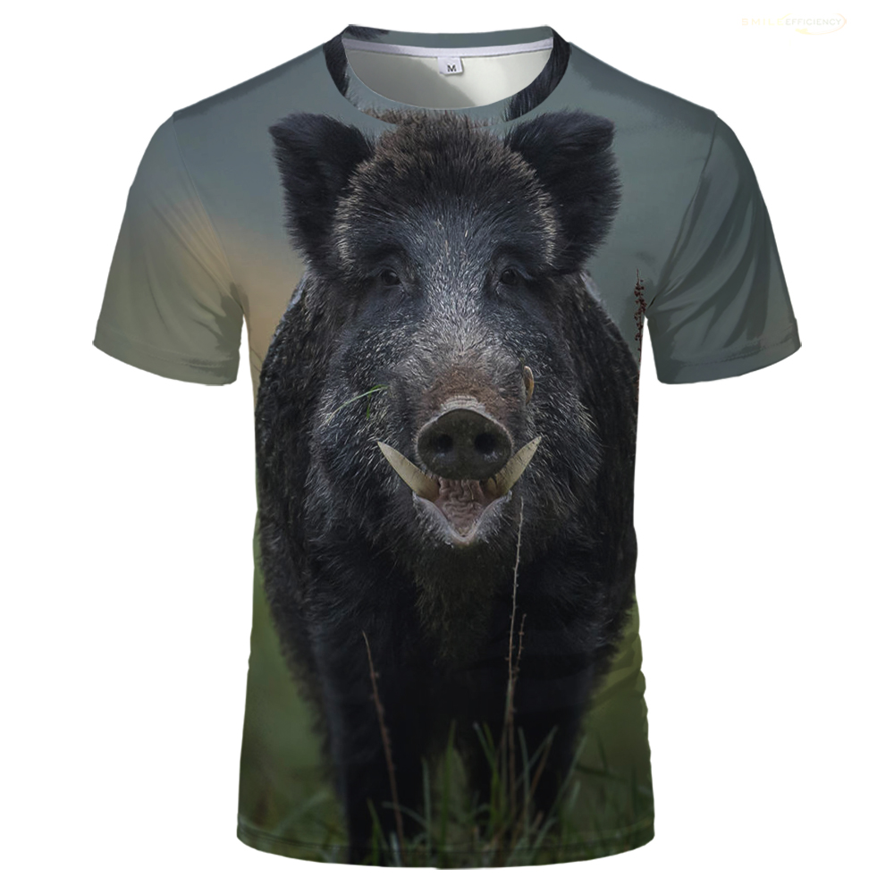 男性用の通気性のあるスポーツトップ,狩猟迷彩,イノシシのグラ - Outdoor Hunting Graphic Tees のレビューと価格