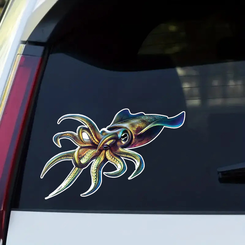イカの漫画の車のステッカー,アートデカール,ビニールの車の装 - Hunting Outdoor Decor のレビューと価格