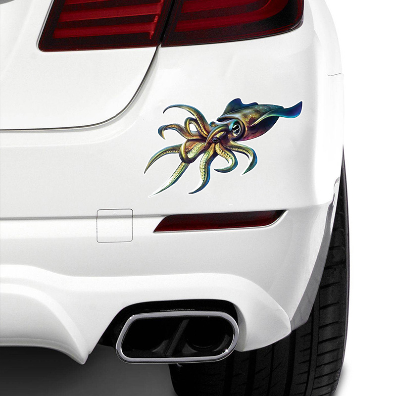 イカの漫画の車のステッカー,アートデカール,ビニールの車の装 - Hunting Outdoor Decor のレビューと価格