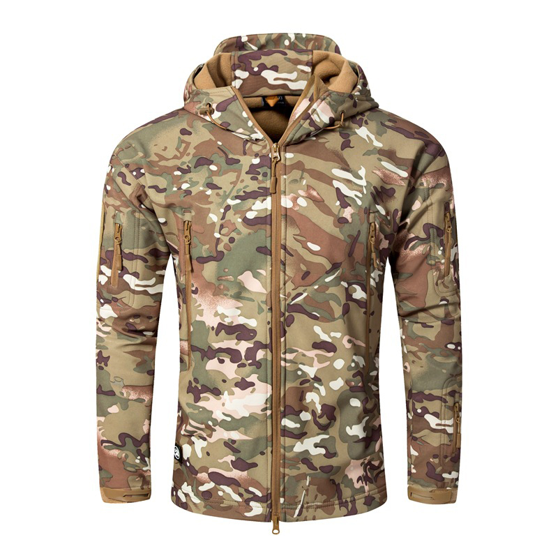 メンズアウトドアTADシャークスキンソフトシェルジャケット迷 - Outdoor Hunting Hoodie のレビューと価格