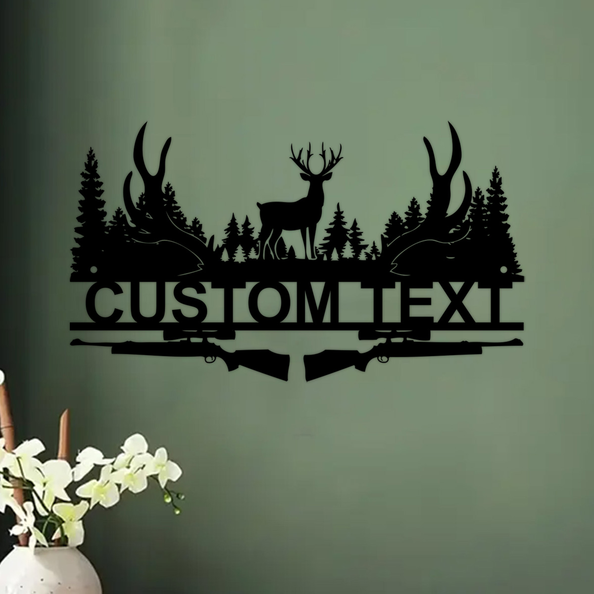 鹿小屋用のパーソナライズされた金属製の看板,狩猟用の装飾,姓 - Hunting Outdoor Decor のレビューと価格