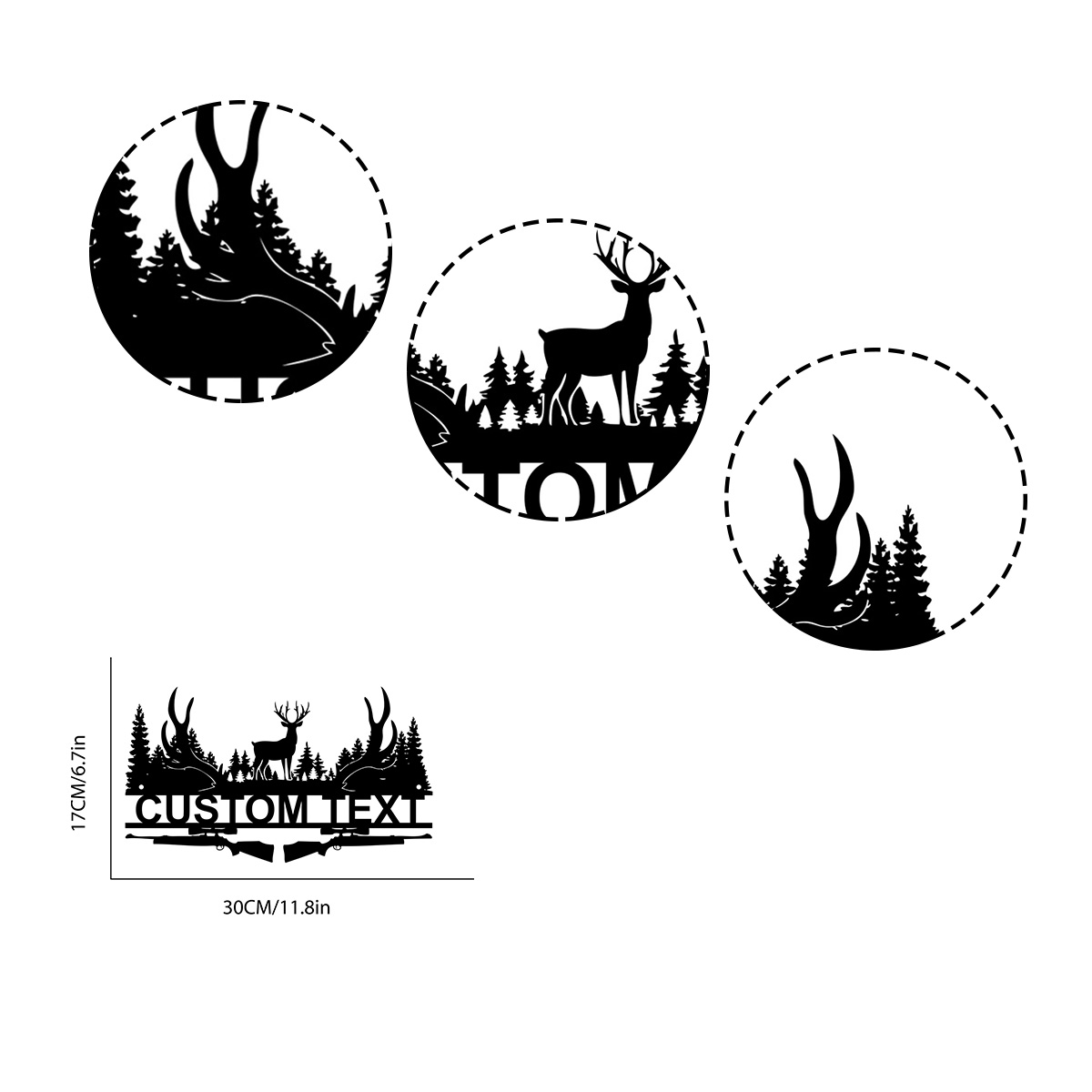鹿小屋用のパーソナライズされた金属製の看板,狩猟用の装飾,姓 - Hunting Outdoor Decor のレビューと価格