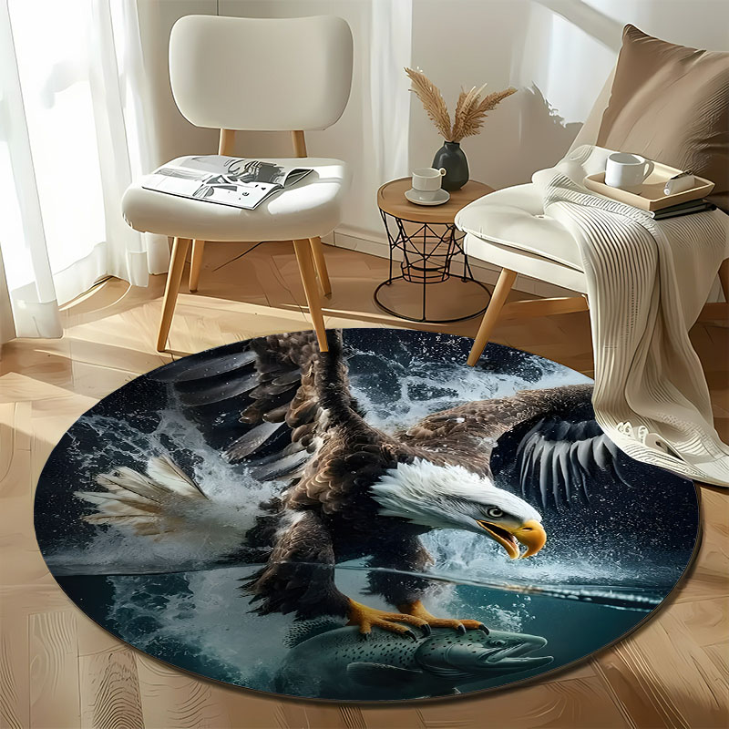 送料無料！ イーグルハンティングシーンラグ リビングルーム用 - Hunting Outdoor Decor のレビューと価格