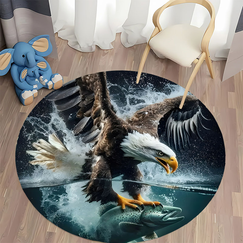 送料無料！ イーグルハンティングシーンラグ リビングルーム用 - Hunting Outdoor Decor のレビューと価格