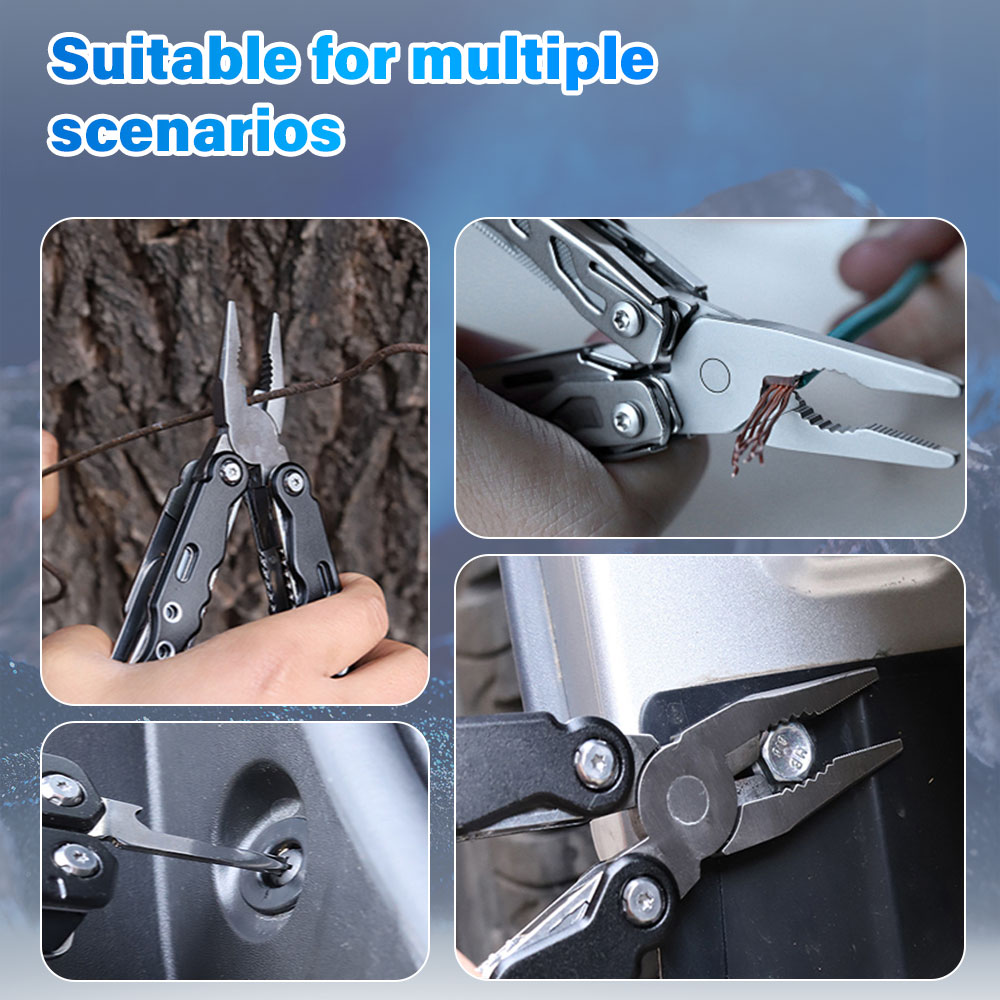 新しい折りたたみマルチツールポケットナイフプライヤーミニポー - Hunting Knife Outdoor のレビューと価格