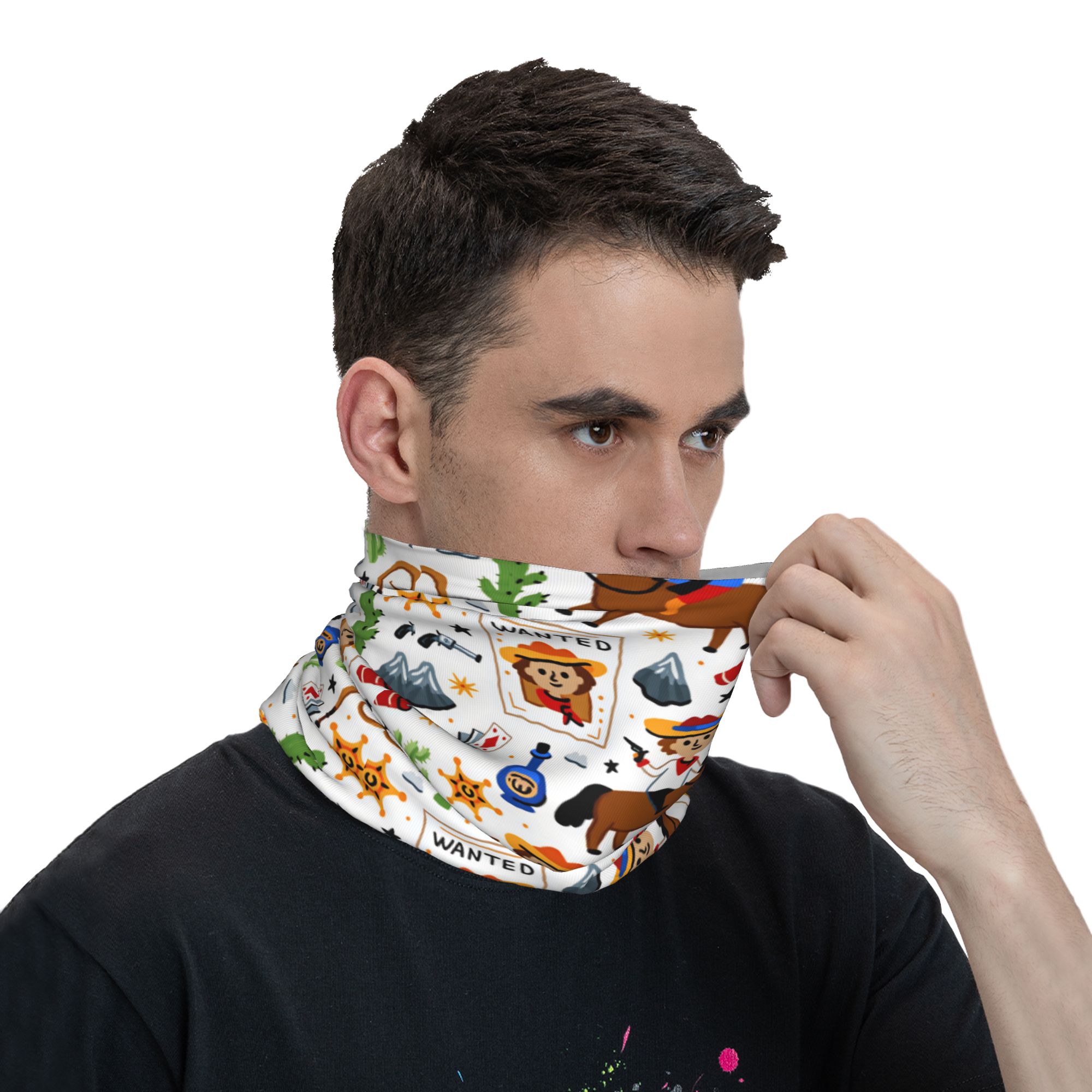 漫画キッズウエスタンカウボーイバラクラバ狩猟釣りサイクリング - Outdoor Hunting Prints のレビューと価格