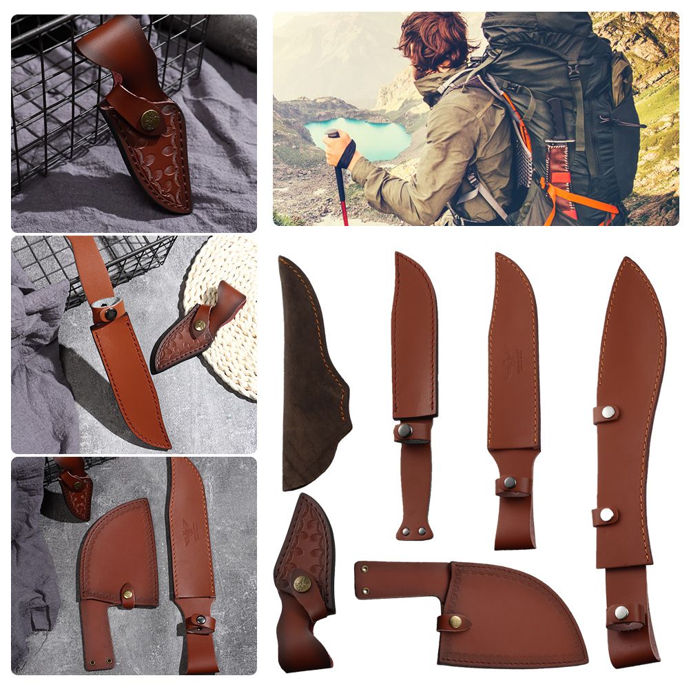 ブラウンレザーシースホルダーポケットハンティング懐中電灯ケー - Hunting Knife Outdoor のレビューと価格
