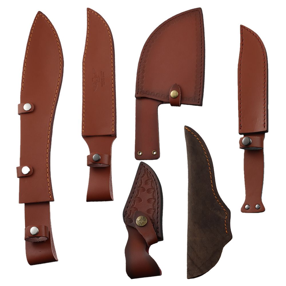 ブラウンレザーシースホルダーポケットハンティング懐中電灯ケー - Hunting Knife Outdoor のレビューと価格