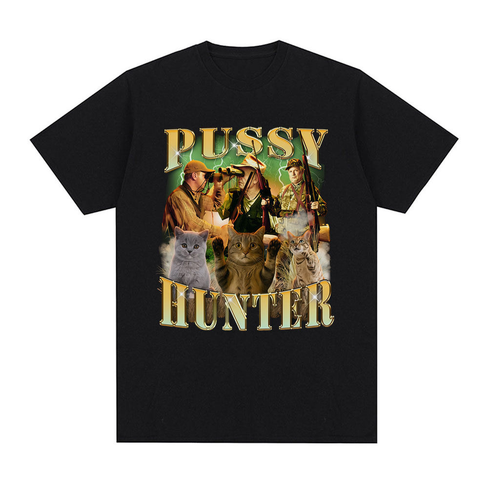 メンズ・レディース　夏用　ヴィンテージ　ハンティングキャット - Outdoor Hunting Graphic Tees のレビューと価格